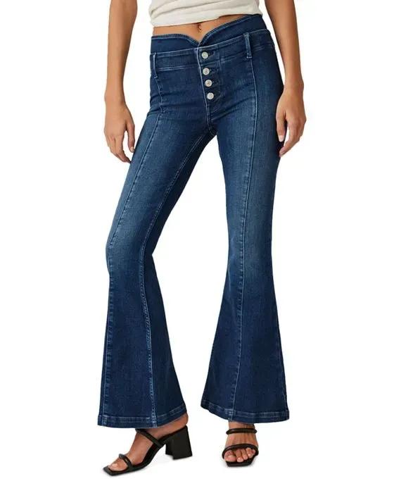 After Dark Mid Rise Flared Jeans in Lilibet