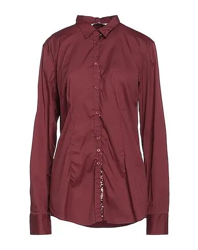 AGLINI | Burgundy Women‘s Solid Color Shirts & Blouses