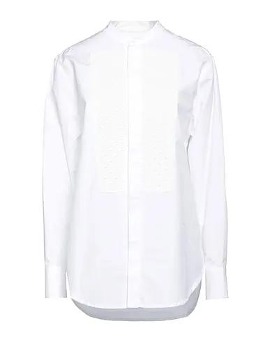 AGLINI | White Women‘s Solid Color Shirts & Blouses