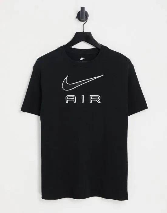 Air boyfriend t-shirt in black