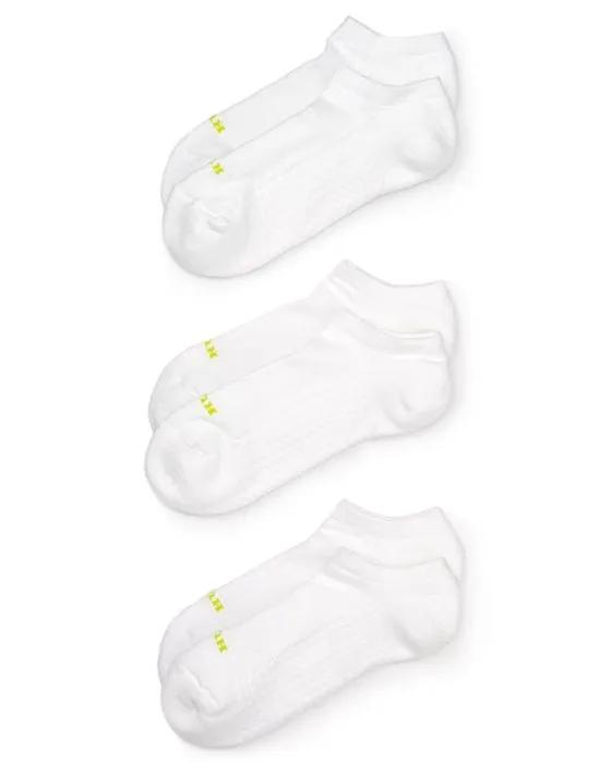 Air Cushion No-Show Socks, Set of 3