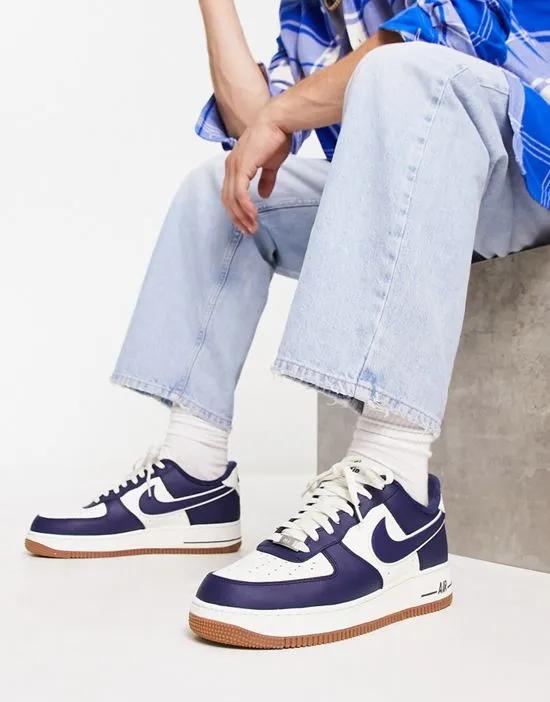 Air Force 1 '07 LV8 sneakers in navy and brown