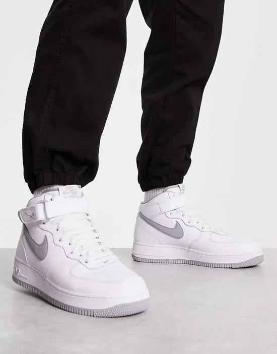 Air Force 1 Mid '07 sneakers in white and gray