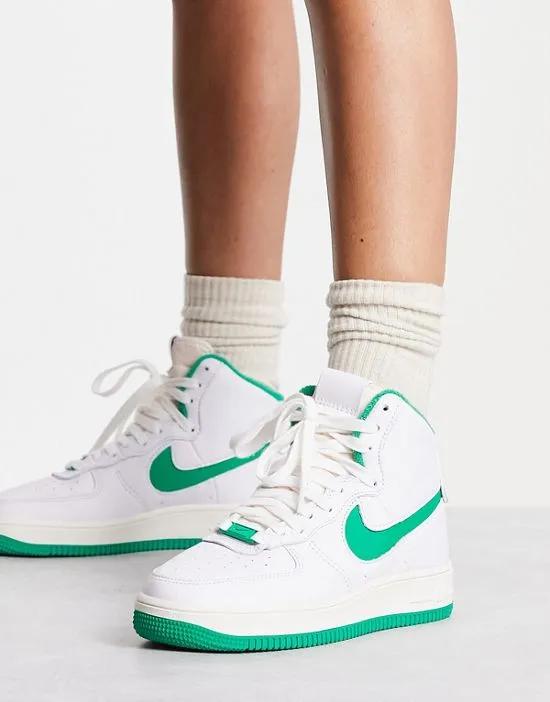 Air Force 1 Sculpt sneakers in white/green