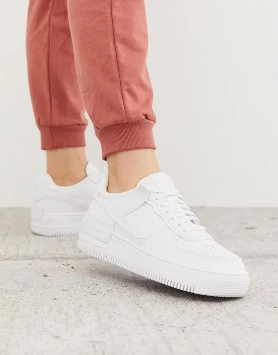Air Force 1 Shadow trainers in triple white