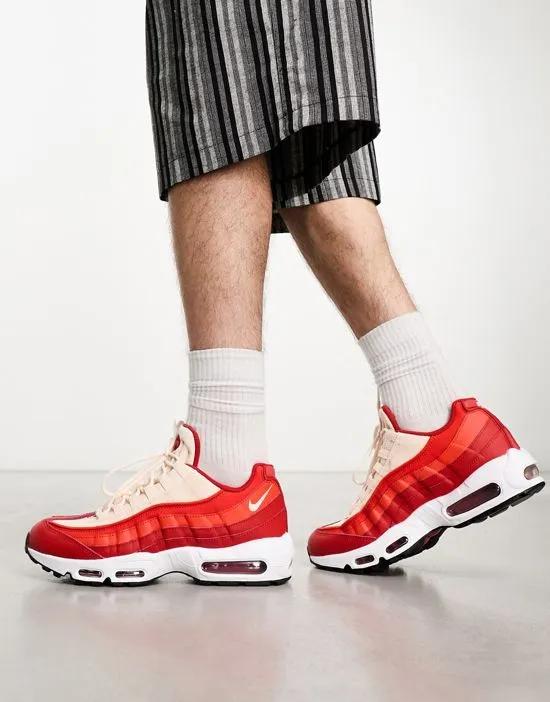 Air Max 95 sneakers in red and cream
