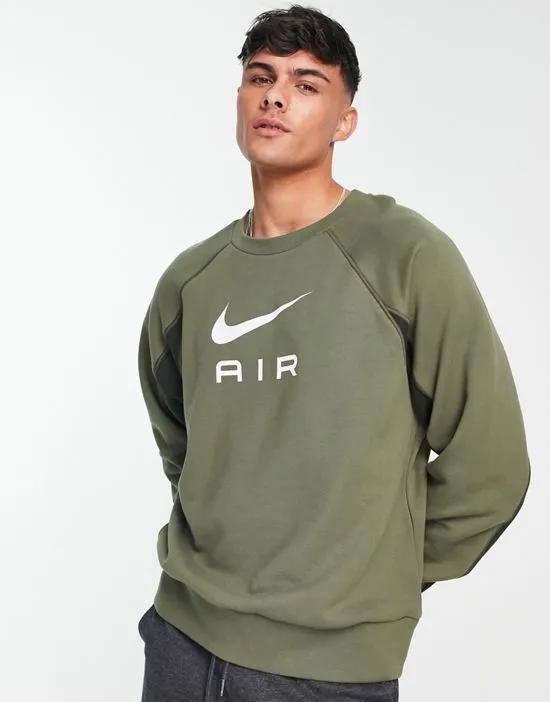 Air sweatshirt in medium olive