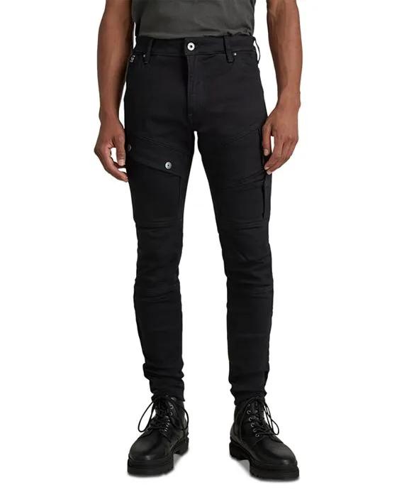 Airblaze 3D Skinny Fit Jeans in Pitch Black