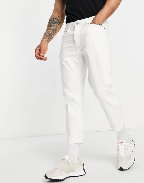 Aldo jeans in relaxed crop in white