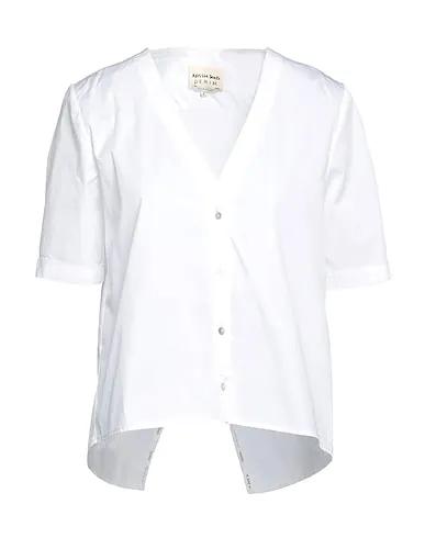 ALESSIA SANTI | White Women‘s Solid Color Shirts & Blouses