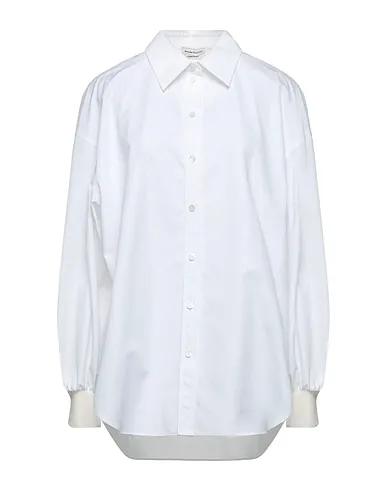 ALEXANDER MCQUEEN | White Women‘s Solid Color Shirts & Blouses