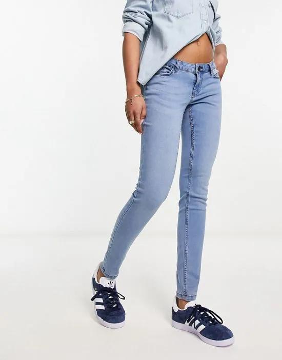 Allie low rise skinny jeans in light blue