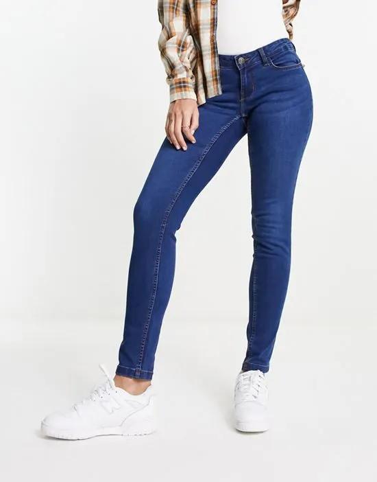 Allie low rise skinny jeans in medium blue