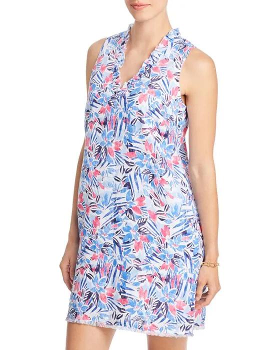 American Bay Floral Print Linen Dress