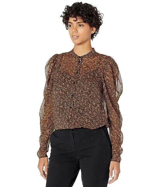 Ammbre Exaggerated Shoulder Blouse