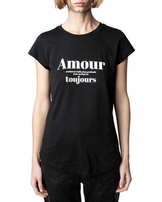 Amour Toujours Cap Sleeve Tee
