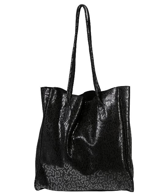 Amy Printed Leather Tote Bag