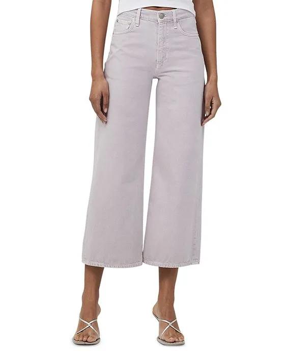 Andi High Rise Ankle Wide Leg Jeans in Lavender