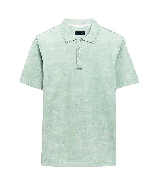 Andre Printed Ooohcotton Tech Performance Three-Button Polo