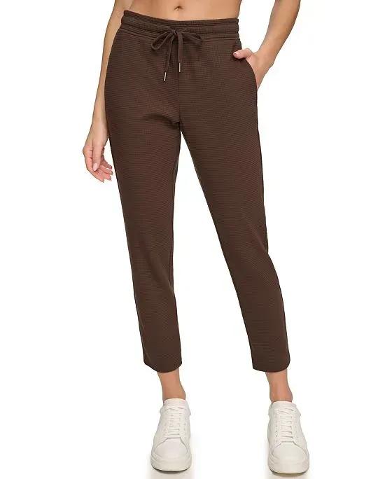 Andrew Marc Sport Women's Pull On Waffle Pants with Hem Vents