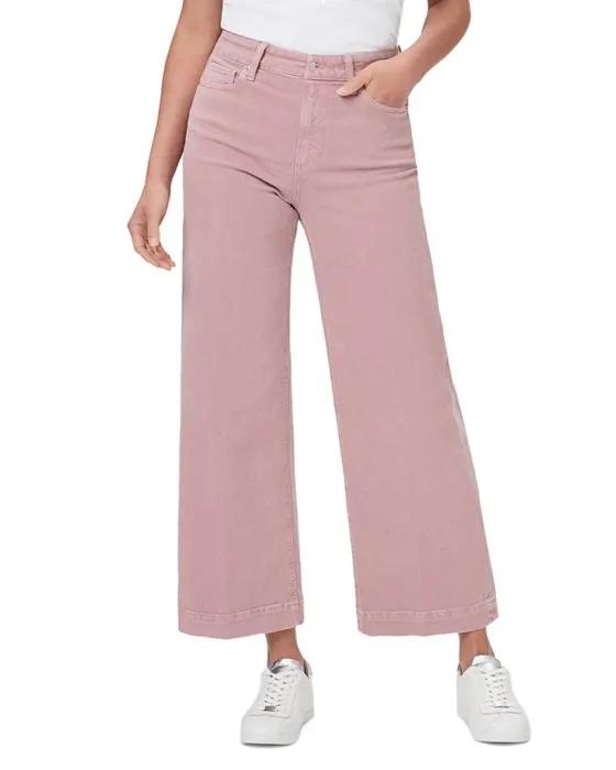 Anessa High Rise Ankle Wide Leg Jeans in Vintage Muted Blush