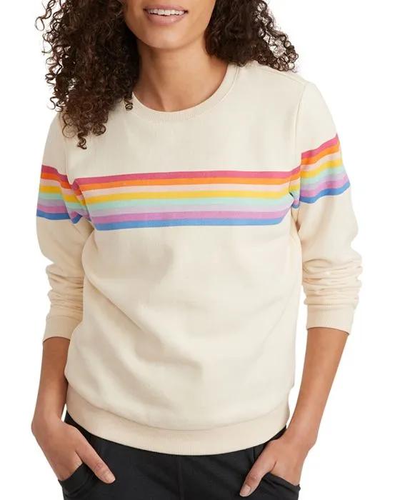 Anytime Rainbow Stripe Sweatshirt