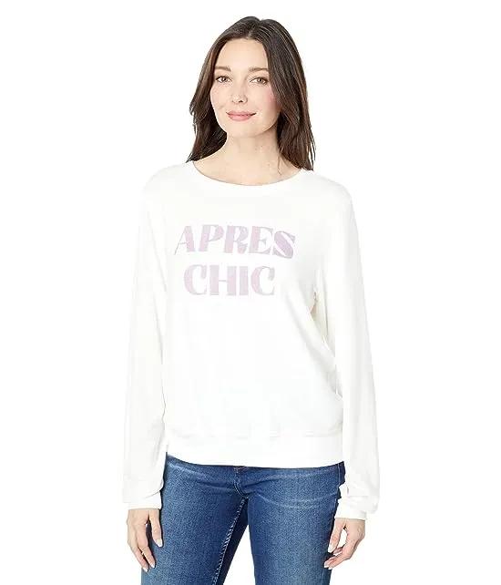 Apres Chic Sweatshirt in Brushed Hacci Jersey