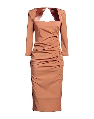 Apricot Cotton twill Elegant dress
