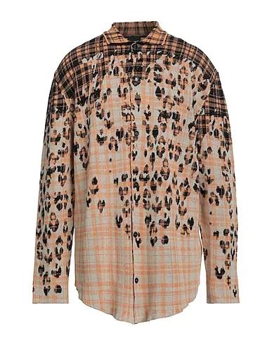 Apricot Knitted Checked shirt