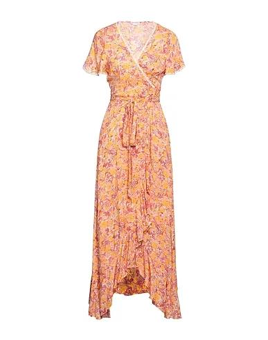 Apricot Lace Midi dress