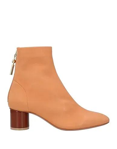 Apricot Leather Ankle boot