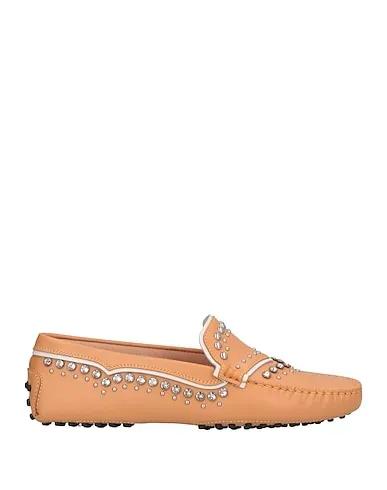 Apricot Leather Loafers
