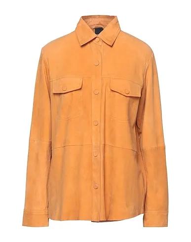 Apricot Leather Solid color shirts & blouses