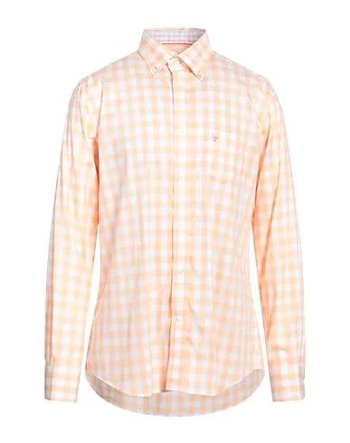 Apricot Plain weave Checked shirt