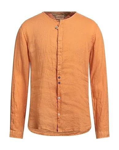 Apricot Plain weave Linen shirt