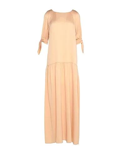 Apricot Plain weave Long dress
