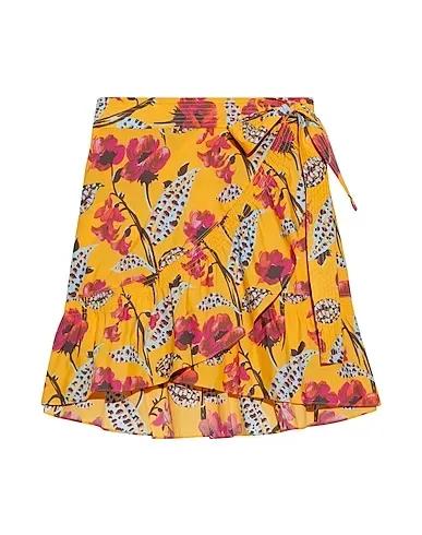 Apricot Plain weave Mini skirt