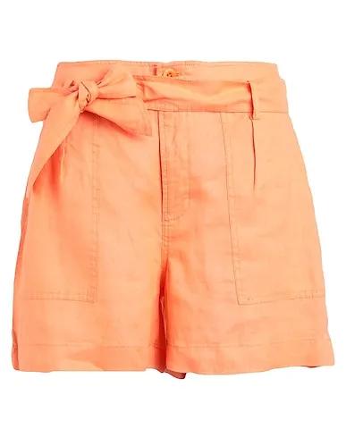 Apricot Plain weave Shorts & Bermuda BELTED LINEN SHORT
