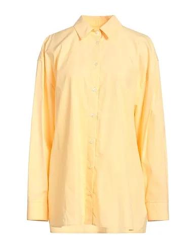Apricot Plain weave Solid color shirts & blouses