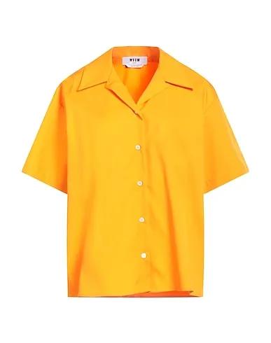 Apricot Plain weave Solid color shirts & blouses