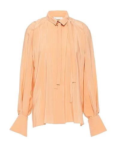 Apricot Satin Shirts & blouses with bow