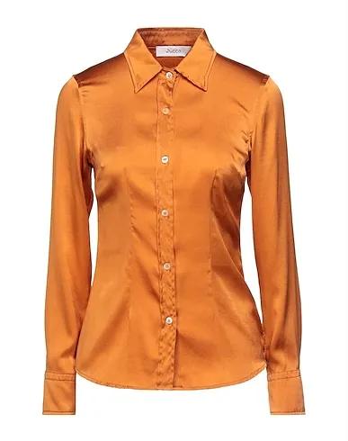 Apricot Satin Solid color shirts & blouses