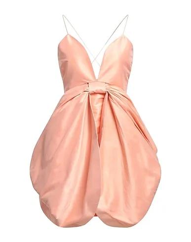 Apricot Silk shantung Short dress