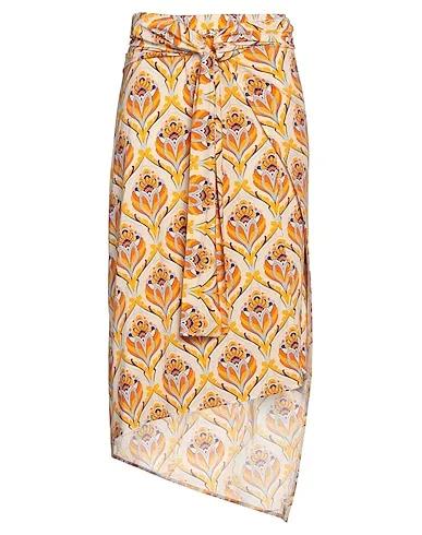 Apricot Synthetic fabric Midi skirt
