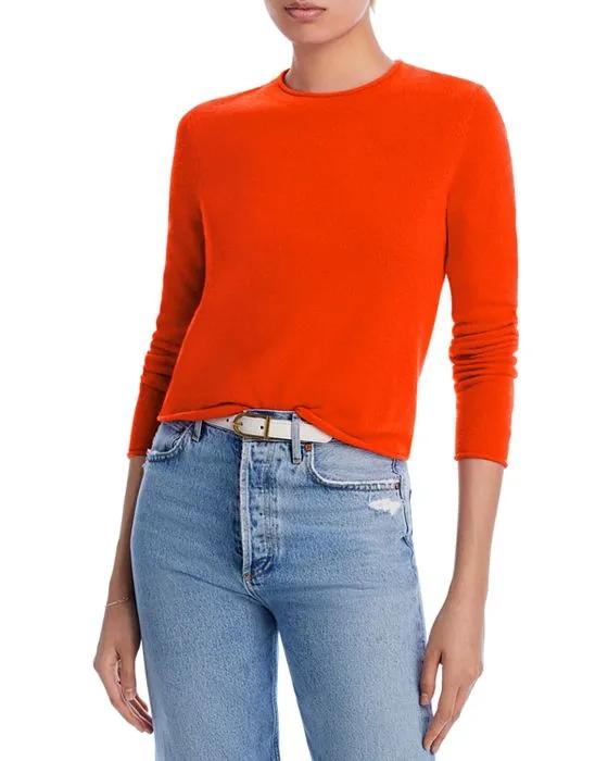 AQUA Rolled Edge Cashmere Sweater - 100% Exclusive