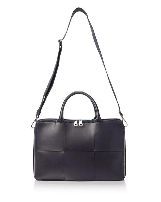 Arco Intreccio Leather Briefcase with Detachable Strap 