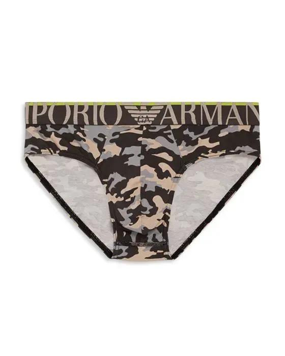Armani Cotton Blend Camouflage Briefs