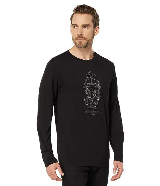 Armor Outline Karl Long Sleeve T-Shirt