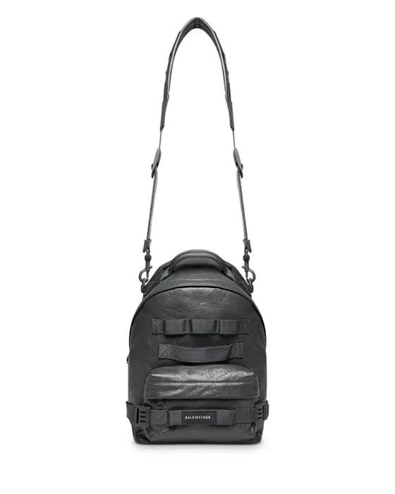 Army Small Multi Carry Leather Backpack