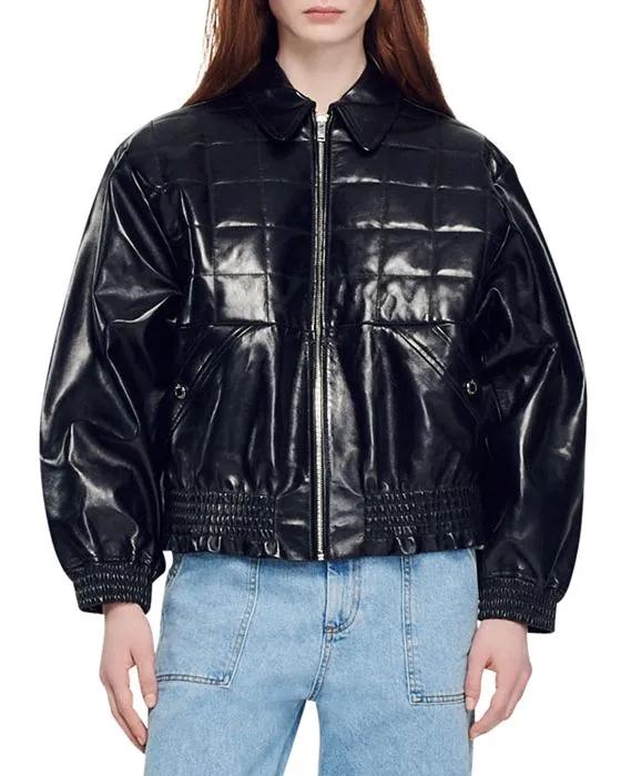 Arnold Quilted Leather Puffer Coat